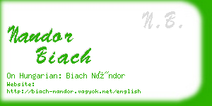 nandor biach business card